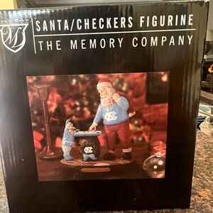 UNC Chapel Hill collectors Santa/Checkers Figurine by the Memory Company.